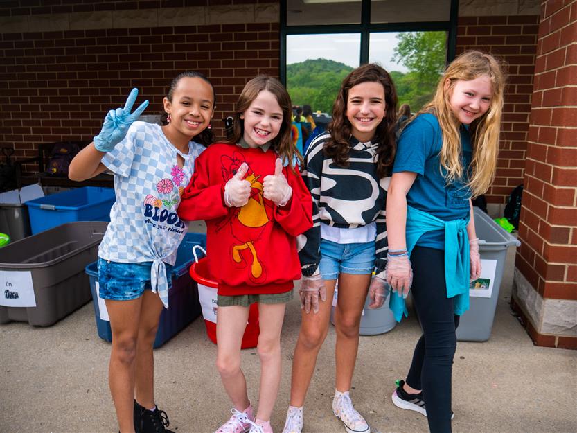 Recycling drive at Kenrose Elementary